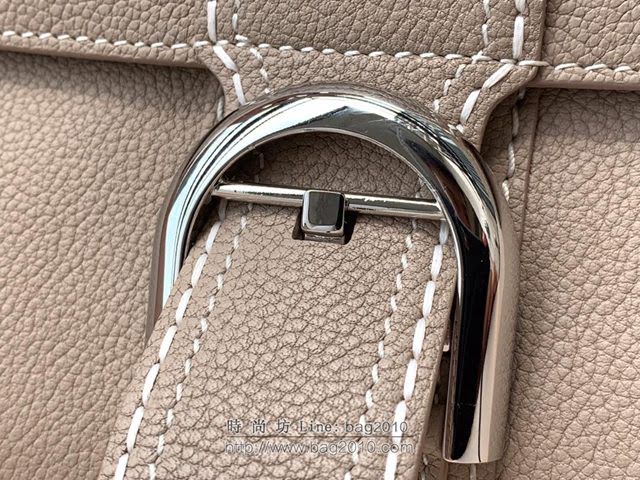 DELVAUX女包 德爾沃比利時單肩包 純手工蜜蠟縫線 德爾沃女手提包 女手拎包 Ds0028手縫淺灰 Delvaux斜挎包  fcs1393